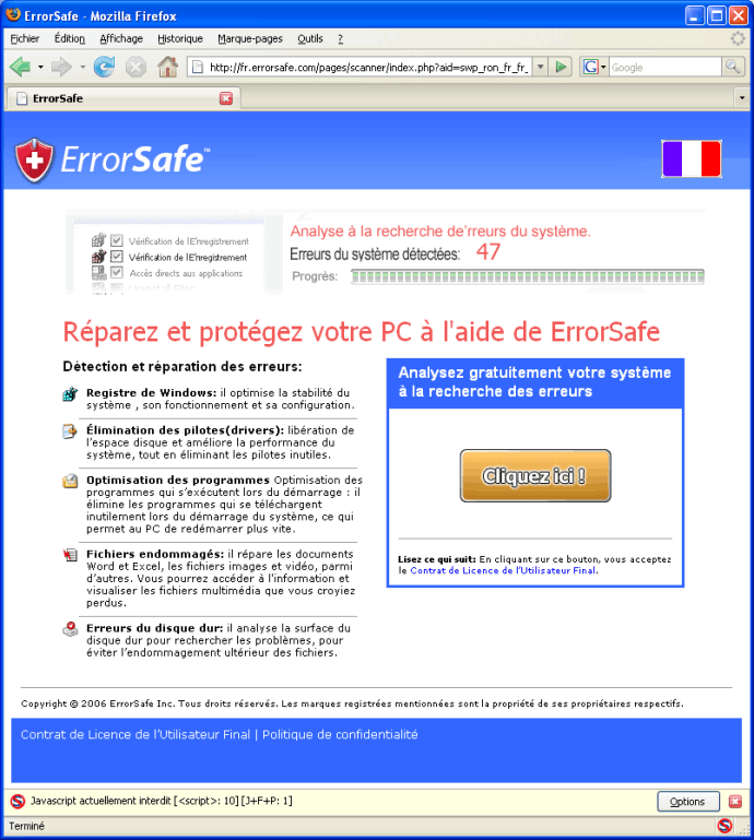 WinAntiVirus Winfixer WinAntiSpyware ErrorSafe